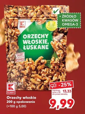 Orzechy włoskie łuskane K-Classic promocja w Kaufland