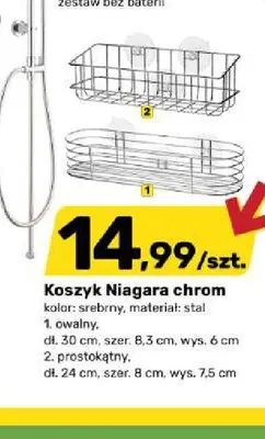 Koszyk Niagara chrom owalny promocja w Bricomarche