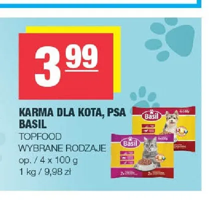 Karma dla kota psa Basil 4-pak 100 g promocja w SPAR