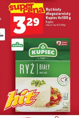 Ryż biały długoziarnisty Kupiec 4-pak promocja w TOPAZ