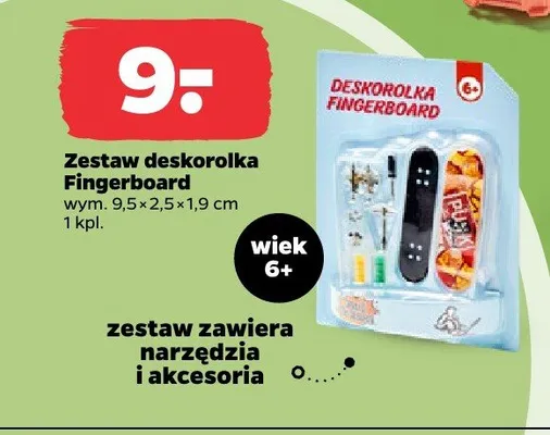 Zestaw deskorolka Fingerboard wym. 9,5x2,5x1,9cm promocja w Netto