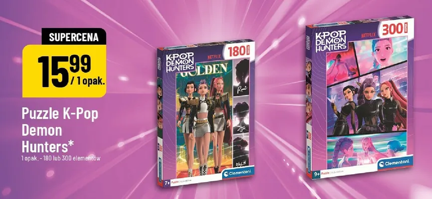 Puzzle K-Pop Demon Hunters Clementoni 300 elementów promocja w POLOmarket