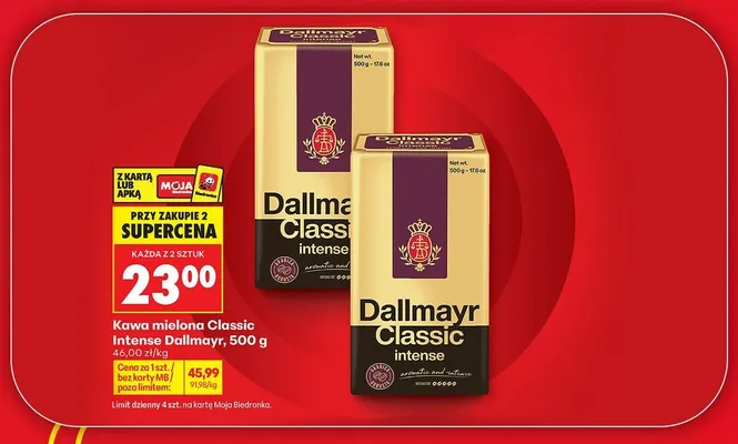Kawa mielona Dallmayr Classic Intense promocja w Biedronka