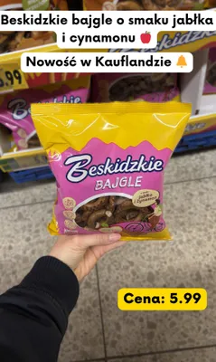 Bajgle beskidzkie o smaku jabłka i cynamonu promocja w Kaufland