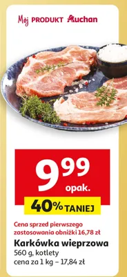 Karkówka wieprzowa kotlety promocja w Auchan