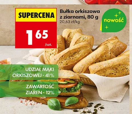 Bułka orkiszowa z ziarnami promocja w Biedronka
