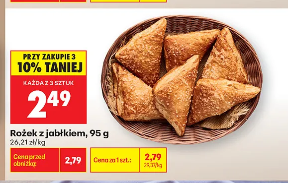 Rożek z jabłkiem promocja w Biedronka
