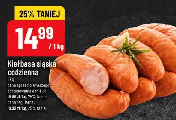 Kiełbasa śląska codzienna promocja w POLOmarket