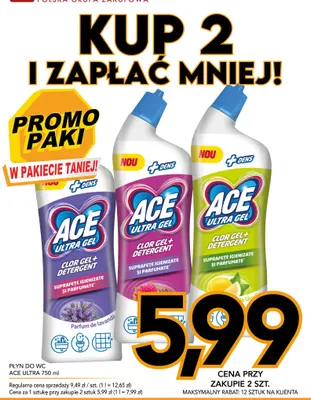 Płyn do wc ACE Ultra promocja w Kupiec