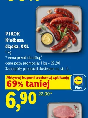 Kiełbasa śląska XXL Pikok promocja w Lidl