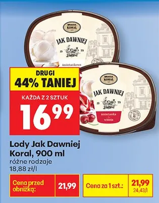 Lody różne rodzaje promocja w Biedronka