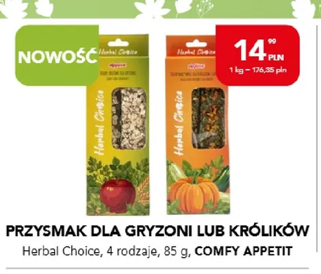 Przysmak dla gryzoni lub królików Herbal Choice Comfy Appetit promocja w Aquael zoo