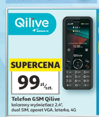 Telefon GSM Qilive promocja w Auchan