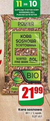 Kora sosnowa 80 l promocja w Dino