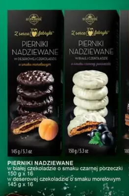 Pierniki nadziewane w białej czekoladzie o smaku czarnej porzeczki 16-pak Kopernik promocja w Makro