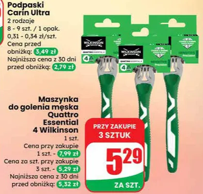 Maszynka do golenia męska Quattro Essential promocja w Dino