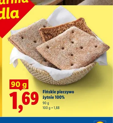 Fińskie pieczywo żytnie 100% promocja w Lidl