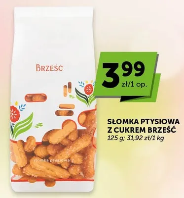 Słomka ptysiowa z cukrem promocja w Groszek