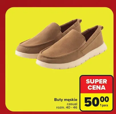 Buty męskie casual promocja w Carrefour