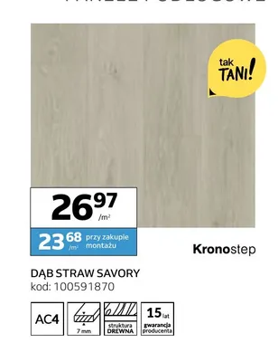 Panele podłogowe Dąb Straw Savory Kronostep promocja w Komfort