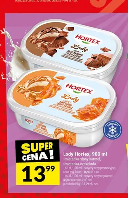 Lody śmietanka-słony karmel Hortex promocja w Twój Market