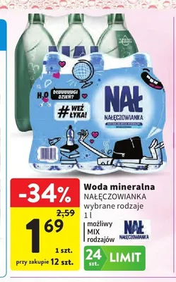 Woda mineralna Nałęczowianka promocja w Intermarche