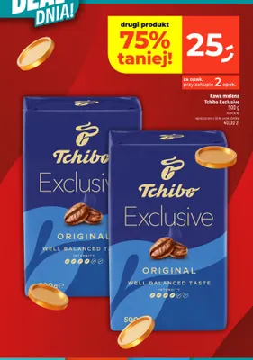 Kawa mielona Tchibo Exclusive promocja w Dealz