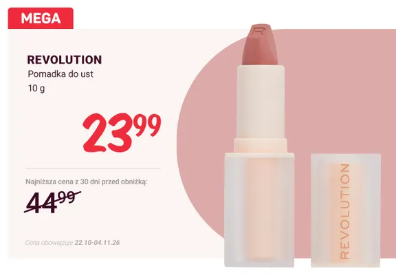Pomadka do ust Revolution promocja w Rossmann