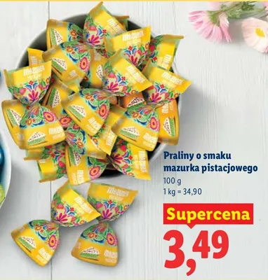 Praliny o smaku mazurka pistacjowego promocja w Lidl