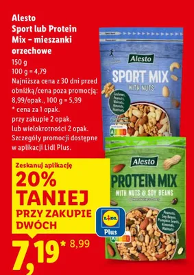 Sport lub Protein Mix - mieszanki orzechowe promocja w Lidl