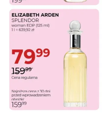 Woda perfumowana Splendor Elizabeth Arden promocja w Drogerie Jawa