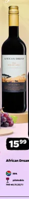 Wino czerwone półsłodkie African Dream promocja w Netto