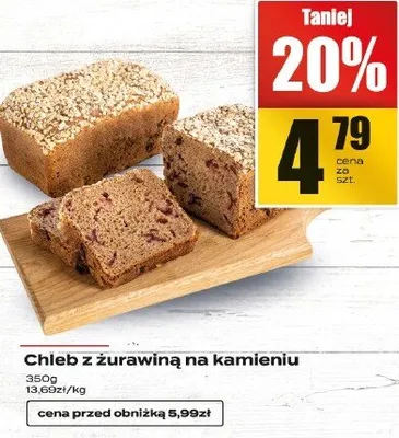Chleb z żurawką na kamieniu promocja w Supeco
