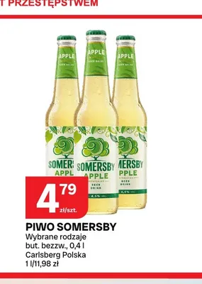 Piwo bezalkoholowe Somersby Apple promocja w Chorten