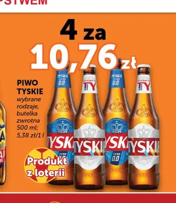 Piwo bezalkoholowe Tyskie 4-pak promocja w Euro Sklep