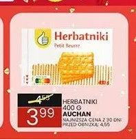 Herbatniki Petit Beurre Auchan promocja w Wafelek