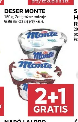 Deser Monte Zott promocja w Stokrotka