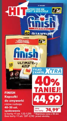 Kapsułki do zmywarki Finish Quantum promocja w Kaufland