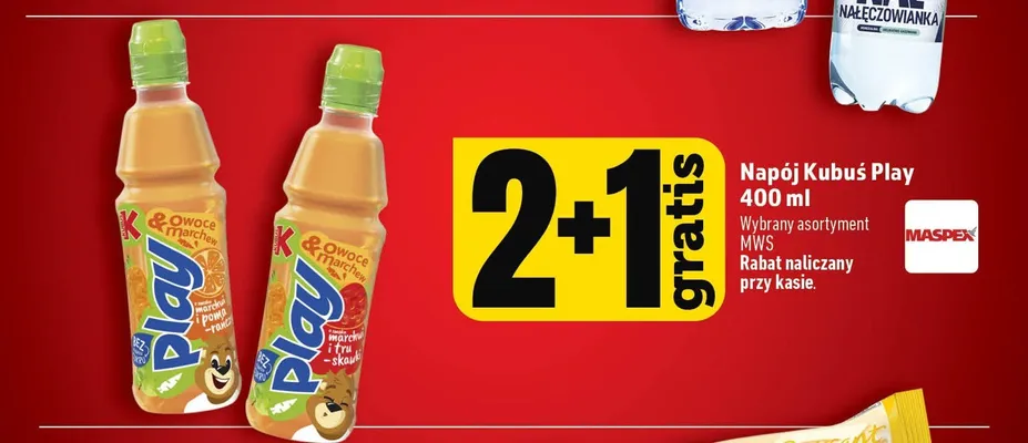 Napój marchew truskawka Kubuś Play promocja w TOPAZ