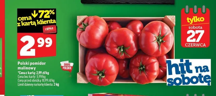 Pomidor malinowy polski promocja w TOPAZ