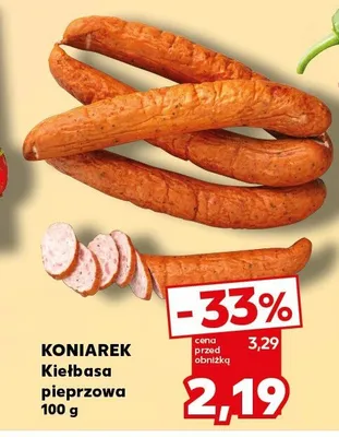 Kiełbasa pieprzowa Koniarek promocja w Kaufland