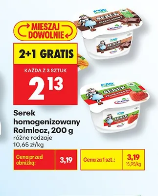 Serek homogenizowany Rolmlecz waniliowy promocja w Biedronka