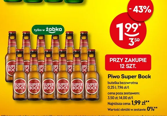 Piwo butelka bezzwrotna promocja w Żabka