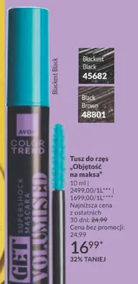 Tusz do rzęs Get Infinite Black Brown promocja w AVON