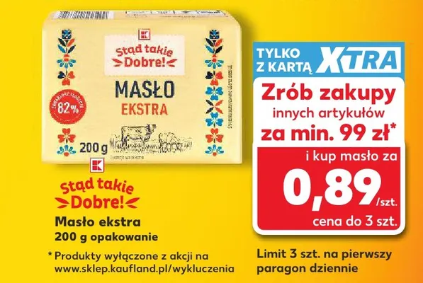 Masło ekstra Stąd Takie Dobre! promocja w Kaufland