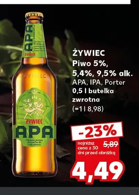 Piwo Żywiec APA promocja w Kaufland
