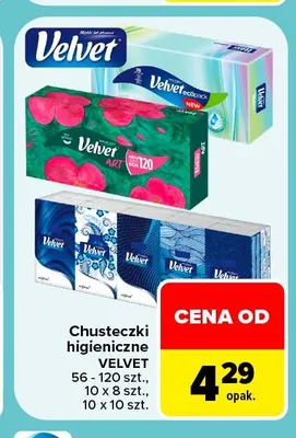 Chusteczki higieniczne Velvet promocja w Carrefour Market
