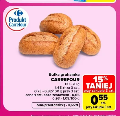 Bułka grahamka Carrefour promocja w Carrefour