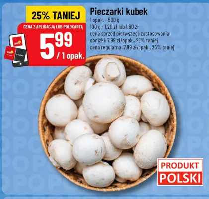 Pieczarki kubek promocja w POLOmarket