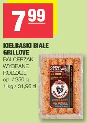 Kiełbaski białe grillowe Balcerzak promocja w SPAR